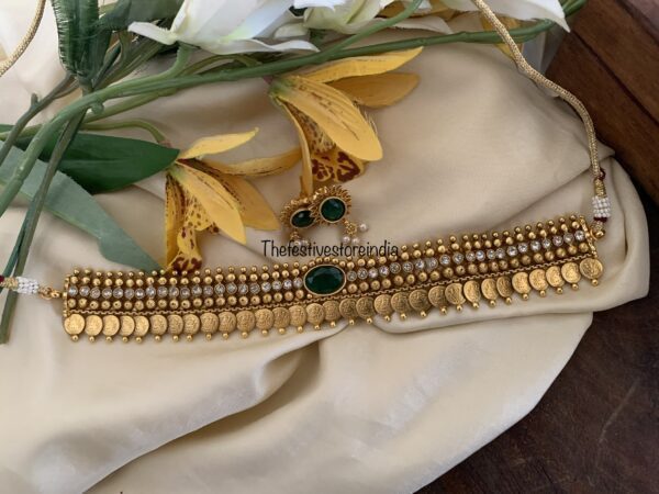 Contemporary kaasu Emerald / Green choker set