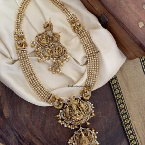 Grand Lakshmi Bridal white stone haaram set