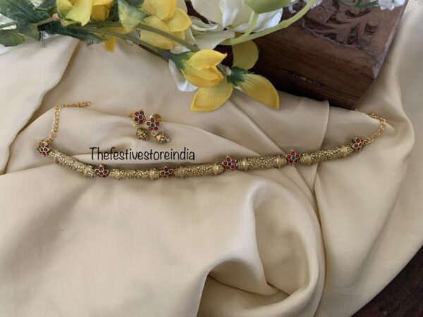 Carvings and floral minimalist jadau set