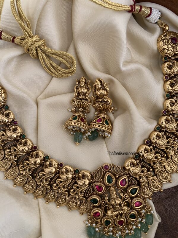 Bridal Lakshmi kaasu necklace set