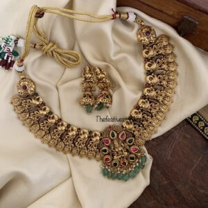 Bridal Lakshmi kaasu necklace set