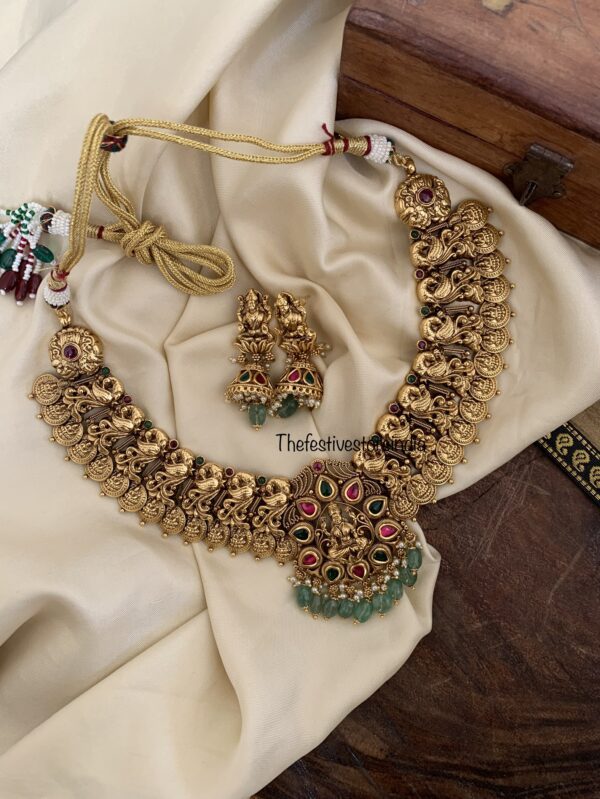 Bridal Lakshmi kaasu necklace set