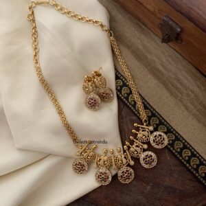 Minimal Bottu necklace set