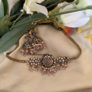 Budgeted Pink beads victorian choker set