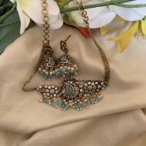 Budgeted Mint beads victorian choker set
