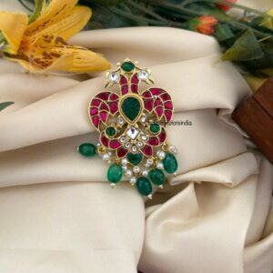 Classic mini Gandaberunda jadau pendant