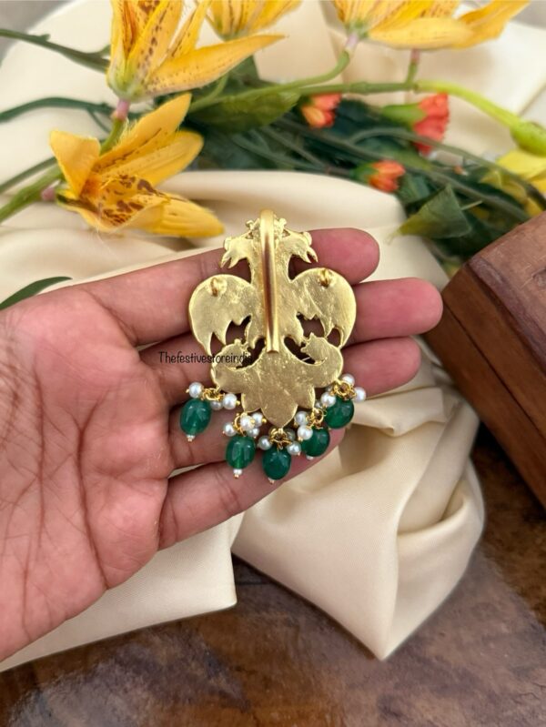 Classic mini Gandaberunda jadau pendant
