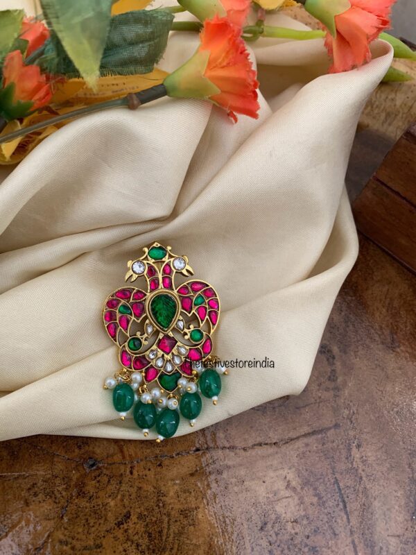 Classic mini Gandaberunda jadau pendant