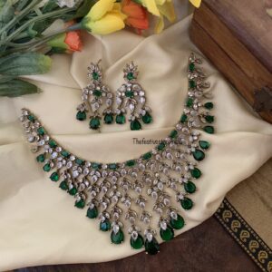 Bridal Emerald CZ choker set