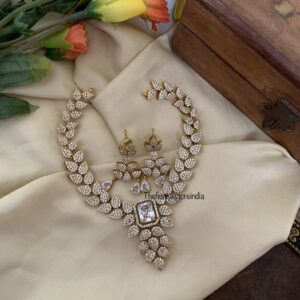 Leafy White stone AD set