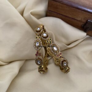 Victorian Kundan Bangles - Set of 2