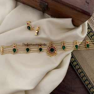 Micro gold palakka choker set