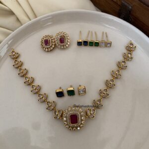 Leafy matte changeable set choker set