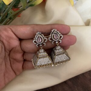 Victorian box pink jhumkas