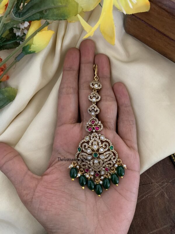 Victorian green maangtikka 6