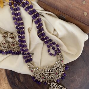 Purple beads Victorian haaram set