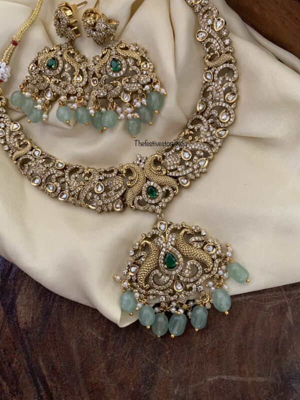 Mint victorian necklace set