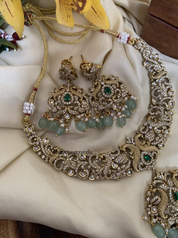 Mint victorian necklace set