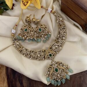 Mint victorian necklace set