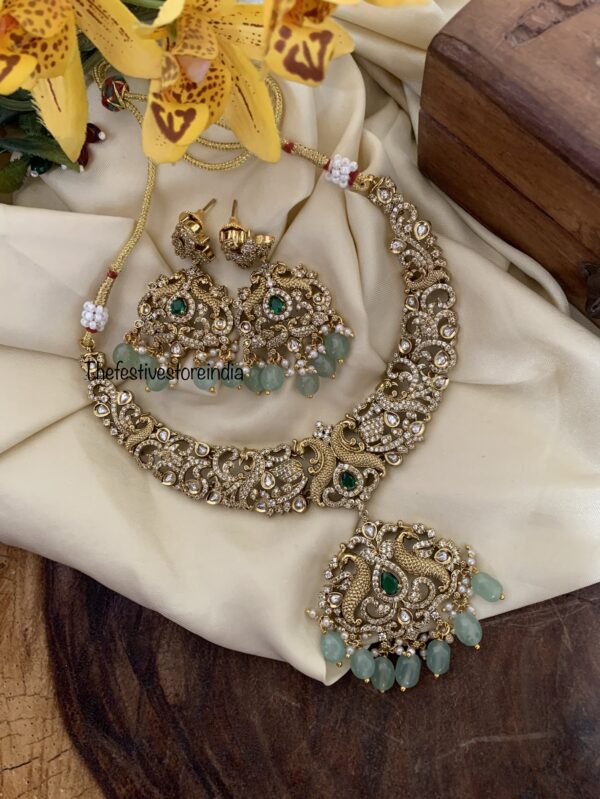 Mint victorian necklace set