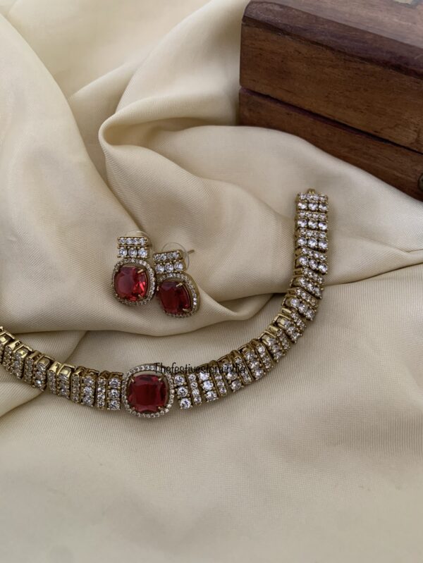 Classic Ruby victorian choker set