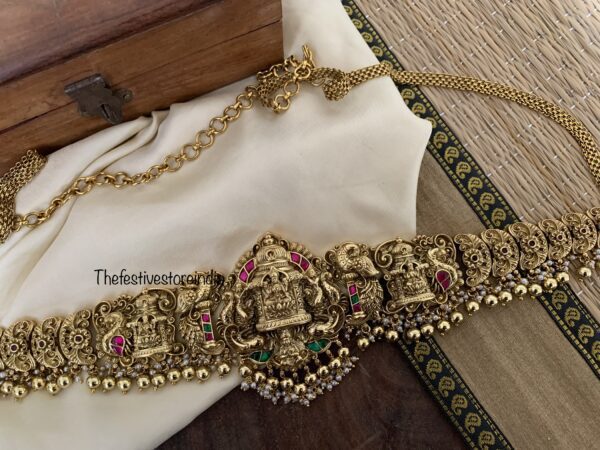 Budgeted Bridal gold drops Lakshmi hipchain