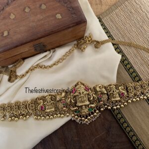 Budgeted Bridal gold drops Lakshmi hipchain