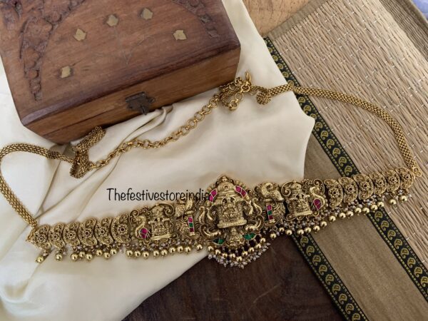 Budgeted Bridal gold drops Lakshmi hipchain
