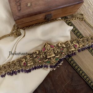 Budgeted Bridal purple drops Lakshmi hipchain