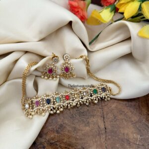 Mini Navarathna choker set