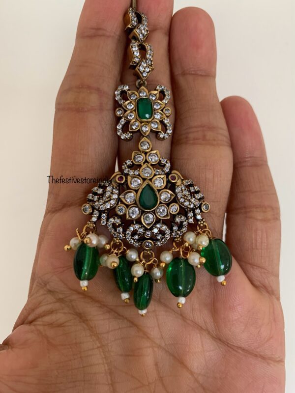 Victorian green maangtikka 5