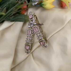 CZ pastel pink Bangles - Set of 2