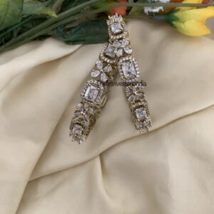 CZ all white Bangles - Set of 2