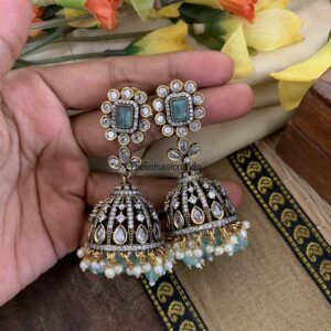 Victorian Mint block jhumkas