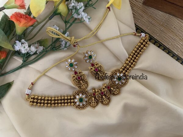 Jadau kaasu lakshmi choker / necklace set