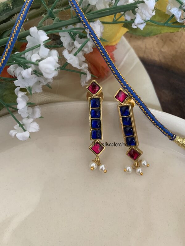 Real KC pearls blue necklace set