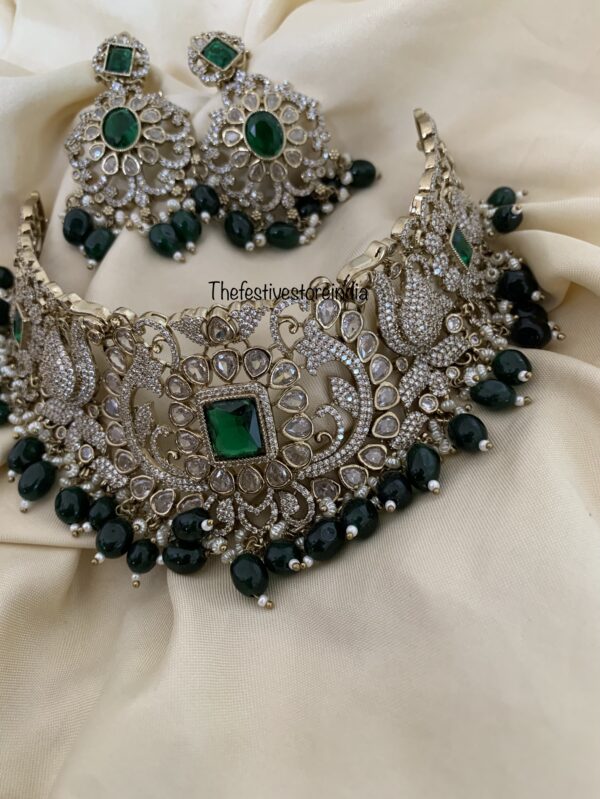 Bridal green choker set