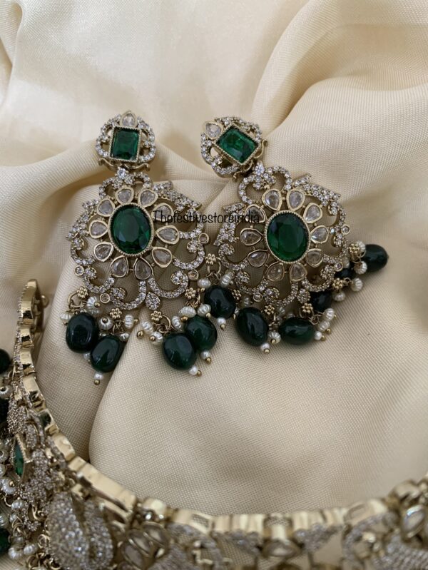 Bridal green choker set