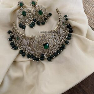 Bridal green choker set