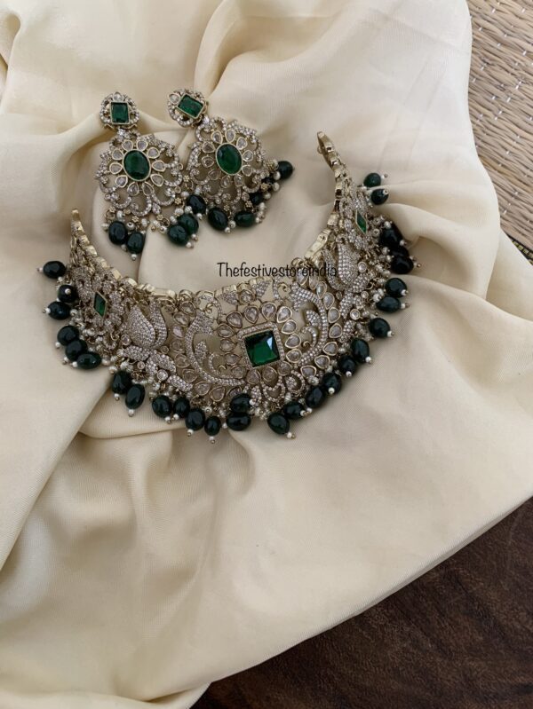 Bridal green choker set