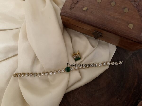 Classic Diamonds emerald AD choker necklace set