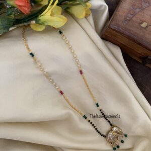 Budgeted AD Elephant pendant Mangalsutra chain