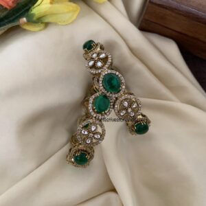 Victorian bridal Emerald Bangles - Set of 2