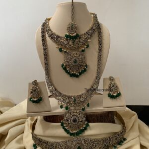 Victorian green drops complete Bridal set
