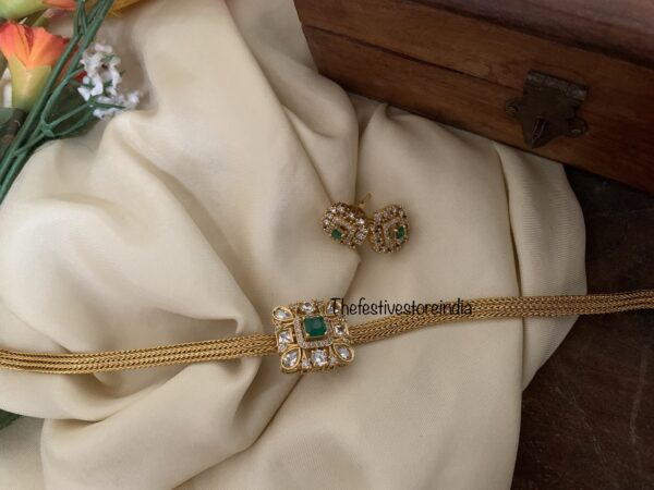Budgeted AD Emerald Mopp choker set