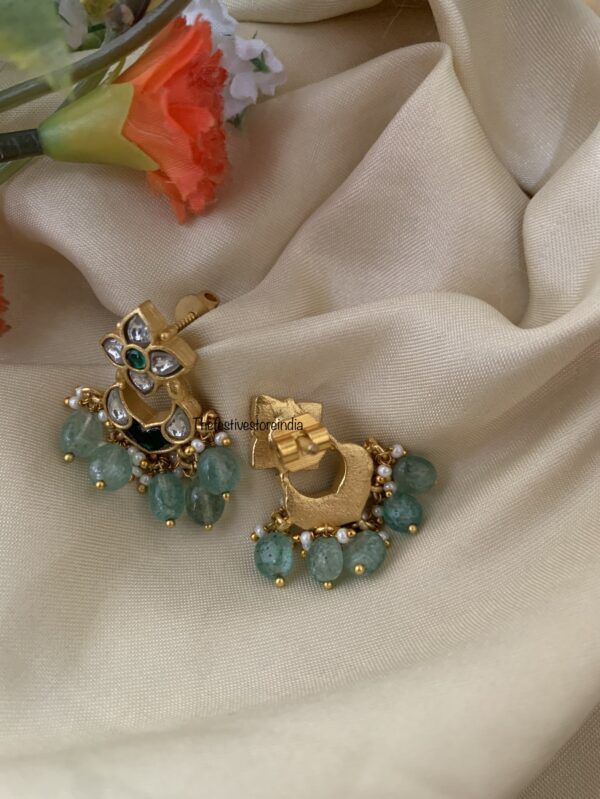 Jadau mini chandbali earrings