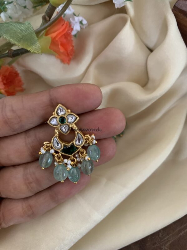Jadau mini chandbali earrings