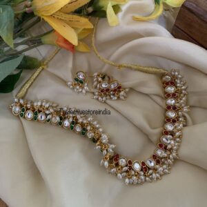 Reversible Red / Green kundan set