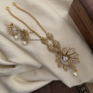 Leafy floral diamonds - all white