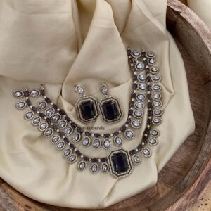 2 layer purple victorian necklace set